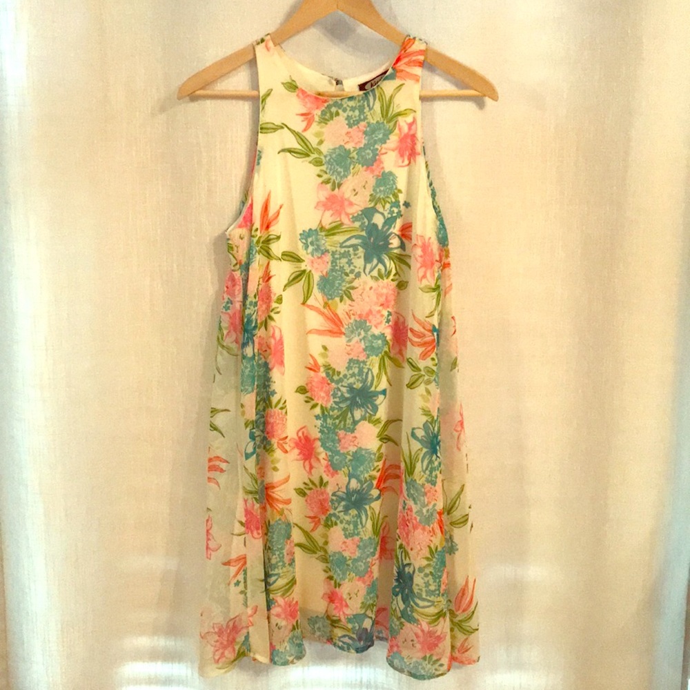 Hawaiian Floral Sun Dress